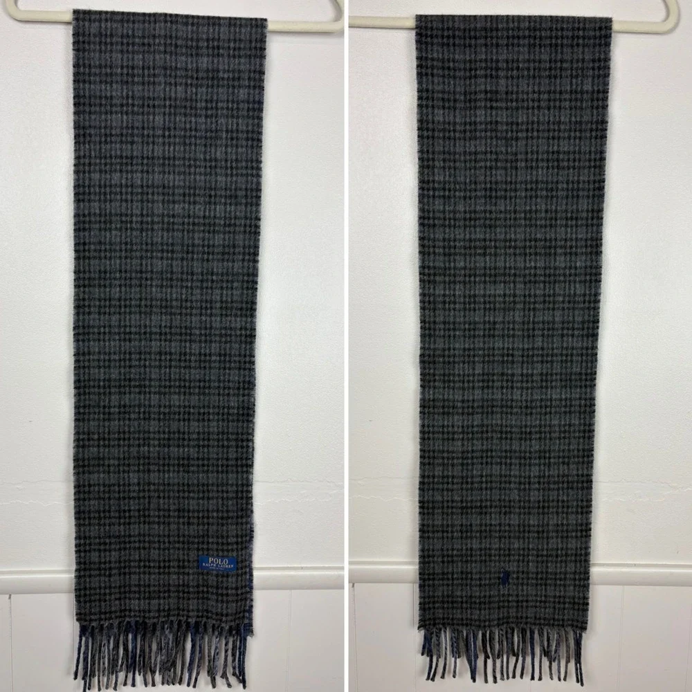 Polo Ralph Lauren Reversible Fringed Scarf  10